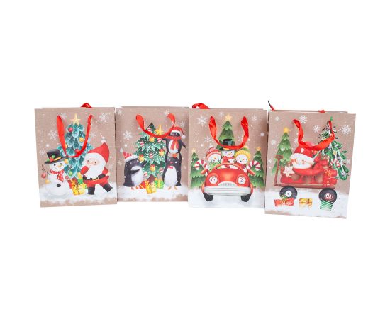 Gift bag MERRY S, 18x23x10cm, mix