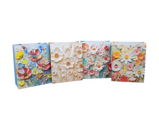 Gift bag DAISY M, 26x32x12cm, mix