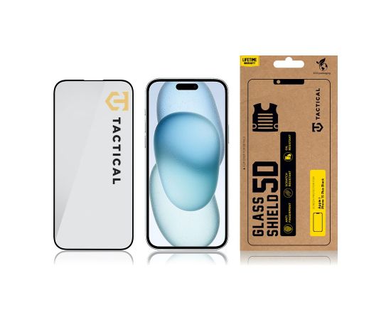 Tactical Glass Shield 5D for Apple iPhone 15 Plus черное