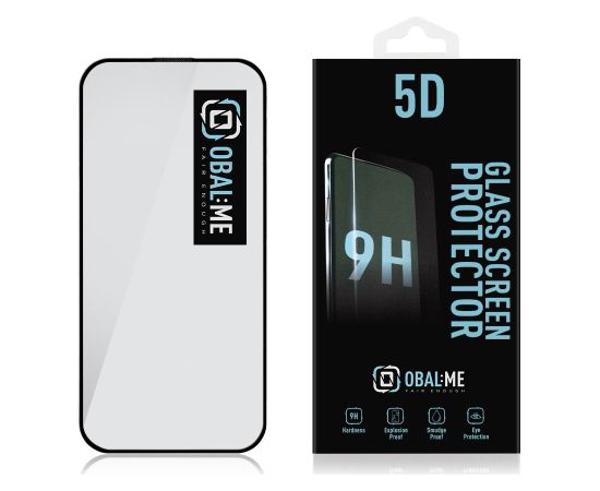 OBAL:ME 5D Glass Screen Protector for Apple iPhone 15 Black