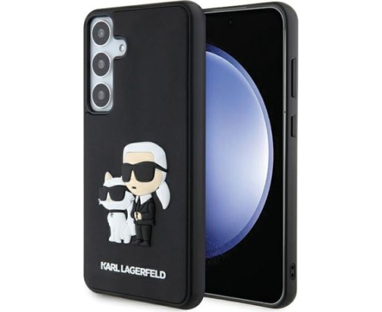 Original Pouch KARL LAGERFELD  hardcase 3D Rubber Karl&Choupette KLHCS24S3DRKCNK for Samsung Galaxy S24  black