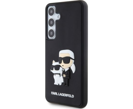 Original Pouch KARL LAGERFELD  hardcase 3D Rubber Karl&Choupette KLHCS24S3DRKCNK for Samsung Galaxy S24 black