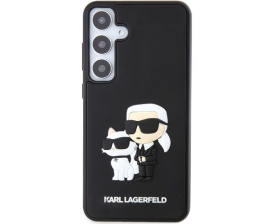 Original Pouch KARL LAGERFELD  hardcase 3D Rubber Karl&Choupette KLHCS24S3DRKCNK for Samsung Galaxy S24 black