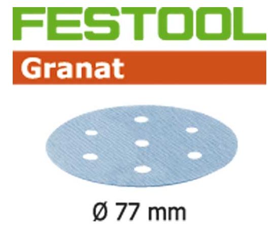 Festool Smilšpapīrs ekscentra slīpmašīnai Granat; 77 mm; P180; 50 gab.