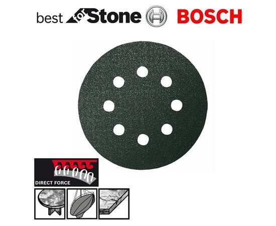 Bosch Smilšpapīrs ekscentra slīpmašīnai Best for Stone; 125 mm; K180; 5 gab.