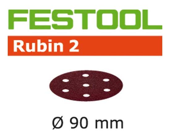 Festool Smilšpapīrs ekscentra slīpmašīnai Rubin2; 90 mm; P80; 50 gab.