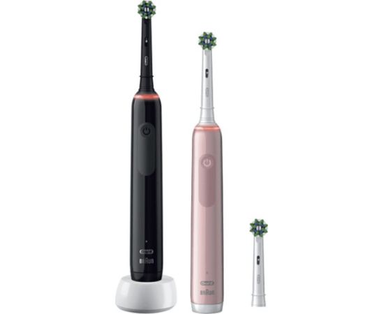 Szczoteczka Oral-B Pro 3 3900 Duo Gift Edition 2 szt. Pink/Black