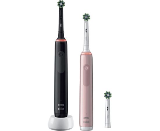 Szczoteczka Oral-B Pro 3 3900 Duo Gift Edition 2 szt. Pink/Black