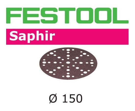 Smilšpapīrs ekscentra slīpmašīnai Festool STF 150 mm; 48; P80; SA; 25 gab.