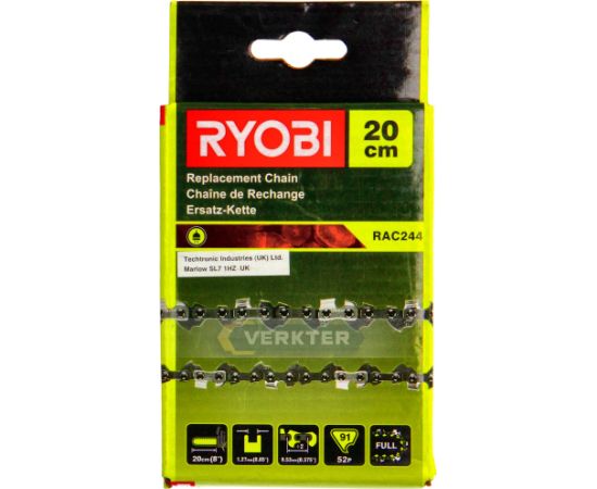 Zāģa ķēde Ryobi RAC244 8''; 20 cm; 3/8''; 33; 1,3 mm