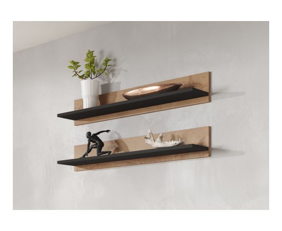 Cama Meble Cama set of two shelves 125cm SOHO lefkas oak/black