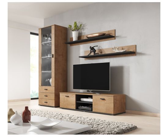 Cama Meble Cama set of two shelves 125cm SOHO lefkas oak/black