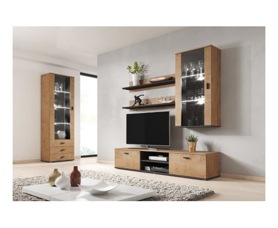 Cama Meble Cama set of two shelves 125cm SOHO lefkas oak/black