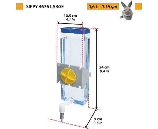 Sippy- Automatic container for rodents - large