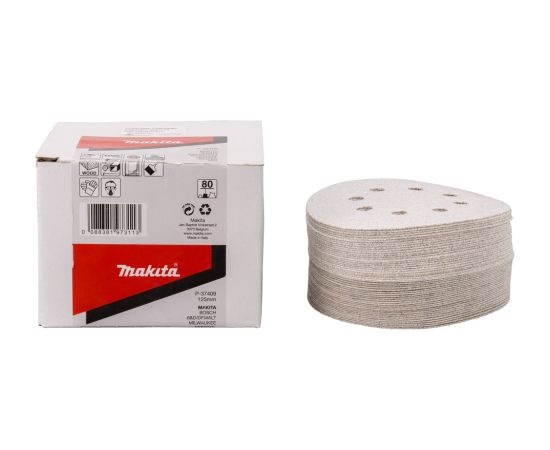 Slīpēšanas disks Makita P-37409; 125 mm; K80; 50 gab.