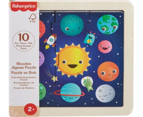 Mattel Fisher-Price: Wooden Jigsaw Puzzle - Planet (HXV16)