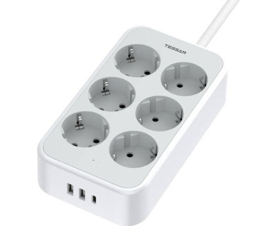 TESSAN power strip TS-PS02DE00 (white)