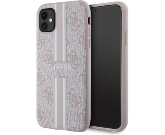 Guess GUHMN61P4RPSP iPhone 11 | Xr różowy|pink hardcase 4G Printed Stripes MagSafe