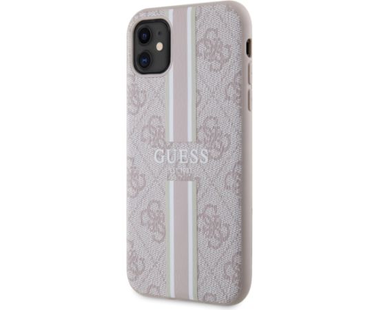 Guess GUHMN61P4RPSP iPhone 11 | Xr różowy|pink hardcase 4G Printed Stripes MagSafe