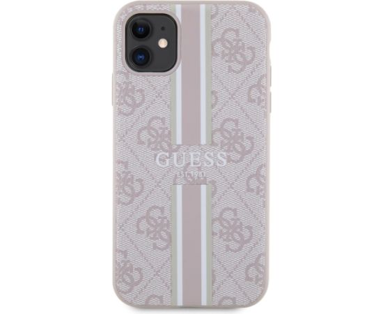 Guess GUHMN61P4RPSP iPhone 11 | Xr różowy|pink hardcase 4G Printed Stripes MagSafe