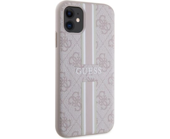 Guess GUHMN61P4RPSP iPhone 11 | Xr różowy|pink hardcase 4G Printed Stripes MagSafe