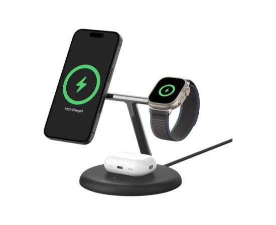 BELKIN WIRELESS CHARGER 3IN1 MAGSAFE 15W BLK