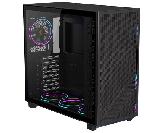 Case GIGABYTE AORUS C400 GLASS MidiTower Case product features Transparent panel ATX MicroATX MiniITX Colour Black GB-AC400G