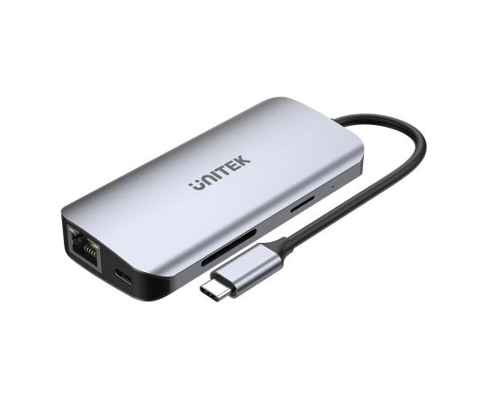 UNITEK ACTIVE HUB USB-C 2X HDMI,SD,4K,RJ45,PD 100W