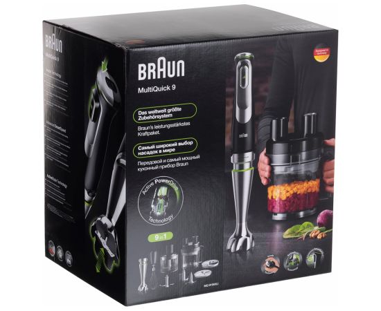 Braun MultiQuick 9 MQ 9195XLI 2 L Immersion blender 1200 W Black, Stainless steel