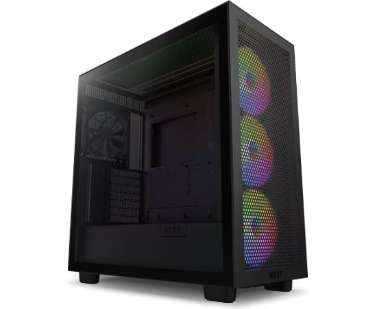 Case NZXT H7 Flow RGB MidiTower ATX EATX MicroATX MiniITX Colour Black CM-H72FB-R1