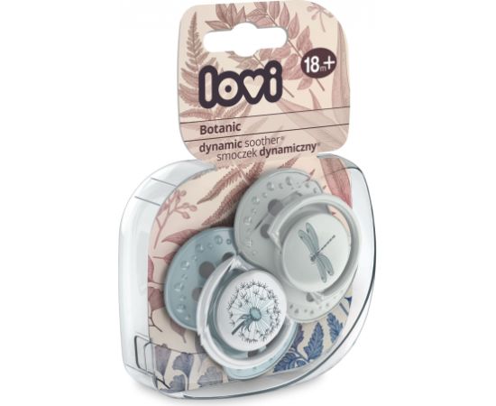 LOVI silicone dynamic soother Botanic 18m+, boy 2 pcs, 22/875boy