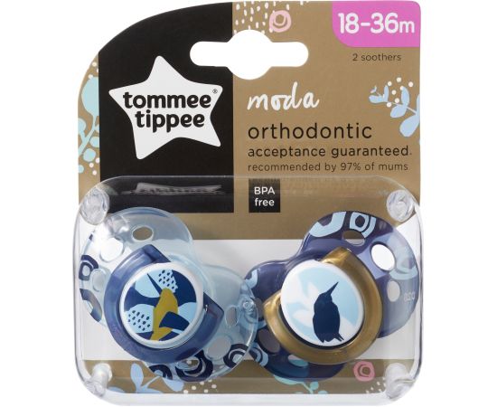 Tommee Tippee TOMEE TIPPEE ortodontiskie māneklīši Moda 18-36m, 2gab., 43343699