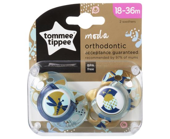 Tommee Tippee TOMEE TIPPEE ortodontiskie māneklīši Moda 18-36m, 2gab., 43343699