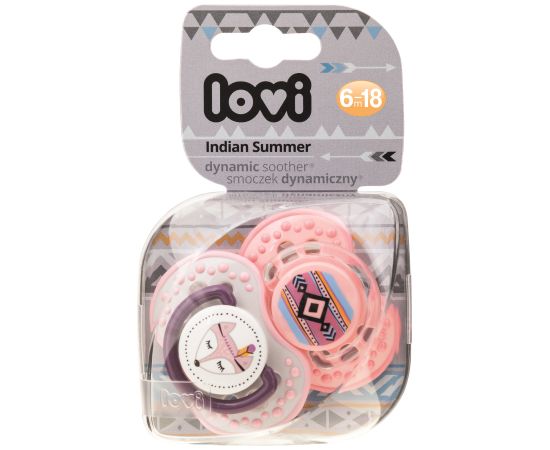 LOVI Dynamic soother silicone 6-18 months (2 pcs) Indian summer, 22/857girl