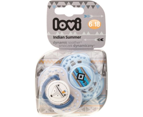 LOVI Dynamic soother silicone 6-18 months (2 pcs) Indian summer, 22/857boy