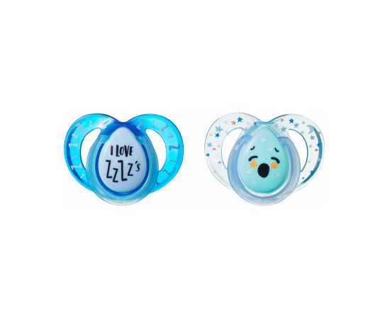 Tommee Tippee soother silicone 2pcs 6-18m Night 43336299