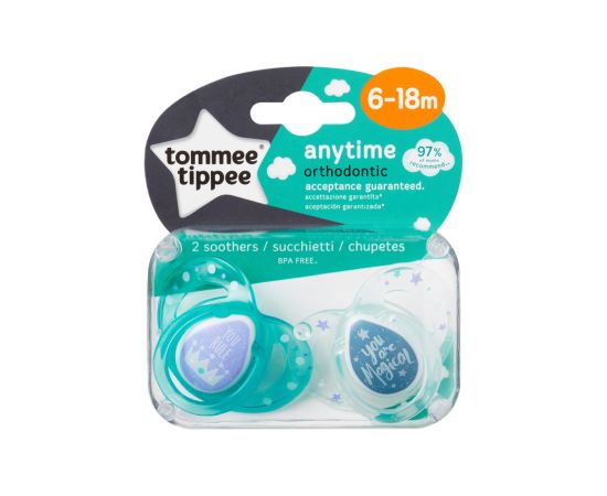 Tommee Tippee silikona māneklis 2vnt 6-18m Anytime 43354499