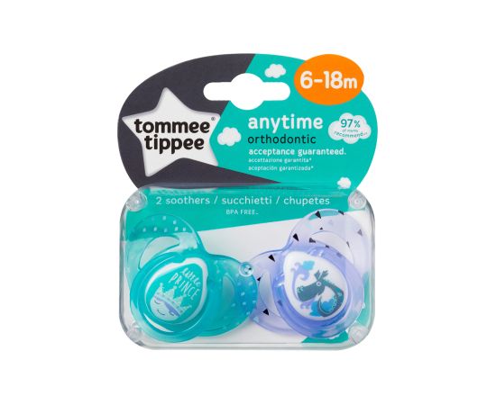 Tommee Tippee silikona māneklis 2vnt 6-18m Anytime 43354499