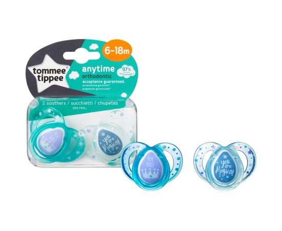 Tommee Tippee silikona māneklis 2vnt 6-18m Anytime 43354499