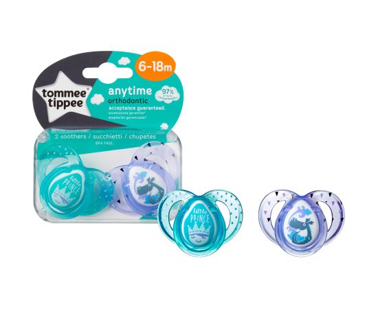 Tommee Tippee silikona māneklis 2vnt 6-18m Anytime 43354499