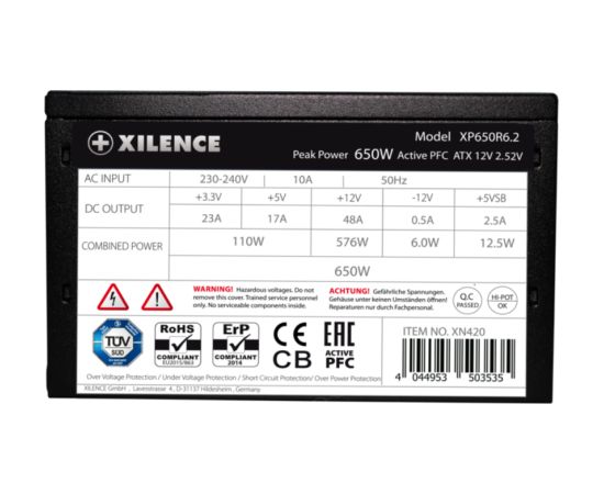 Xilence XN420 Performance XP650R6.2 Блок Питания 650W