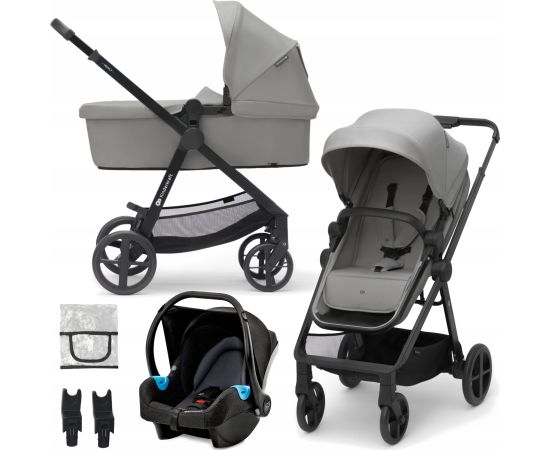 МНОГОФУНКЦИОНАЛЬНАЯ КОЛЯСКА KINDERKRADFT NEWLY 3В1 СЕРАЯ