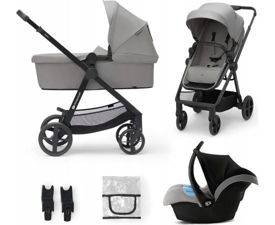 МНОГОФУНКЦИОНАЛЬНАЯ КОЛЯСКА KINDERKRADFT NEWLY 3В1 СЕРАЯ