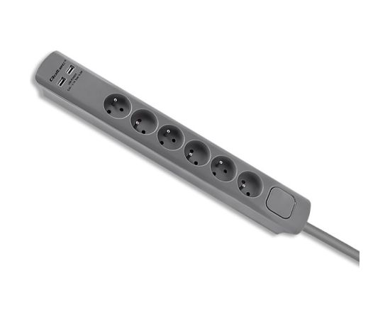 Qoltec 50283 surge protector Grey 6 AC outlet(s) 230 V 1.8 m