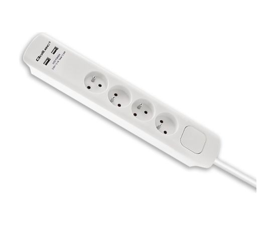 Qoltec 50282 surge protector White 4 AC outlet(s) 230 V 1.8 m