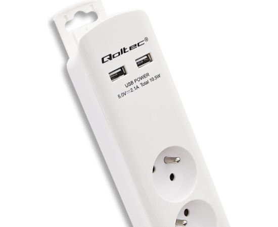 Qoltec 50282 surge protector White 4 AC outlet(s) 230 V 1.8 m