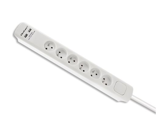 Qoltec 50284 surge protector White 6 AC outlet(s) 230 V 1.8 m