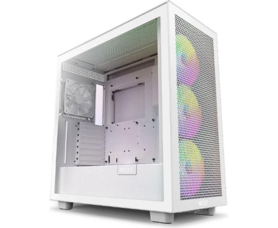 Case NZXT H7 Flow RGB MidiTower ATX EATX MicroATX MiniITX Colour White CM-H72FW-R1