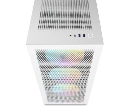 Case NZXT H7 Flow RGB MidiTower ATX EATX MicroATX MiniITX Colour White CM-H72FW-R1