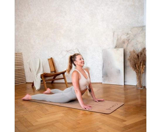 Jogas paklājiņš korķa pārklājums YM11 YOGA MAT TPE CORK HMS